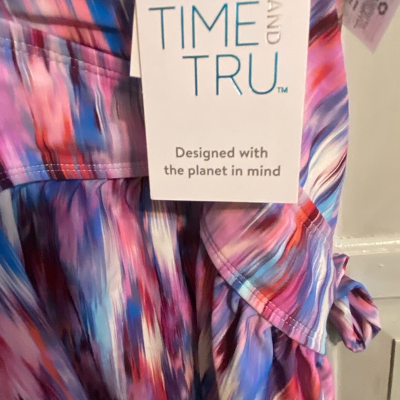 Time and True Swim Suit Top. X-lg. Gorgeous Colors ties in back. - Picture 2 of 4